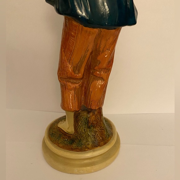 Vintage Borghese Chalkware Pair of Matching Boy & Girl Figurines - Picture 15 of 16